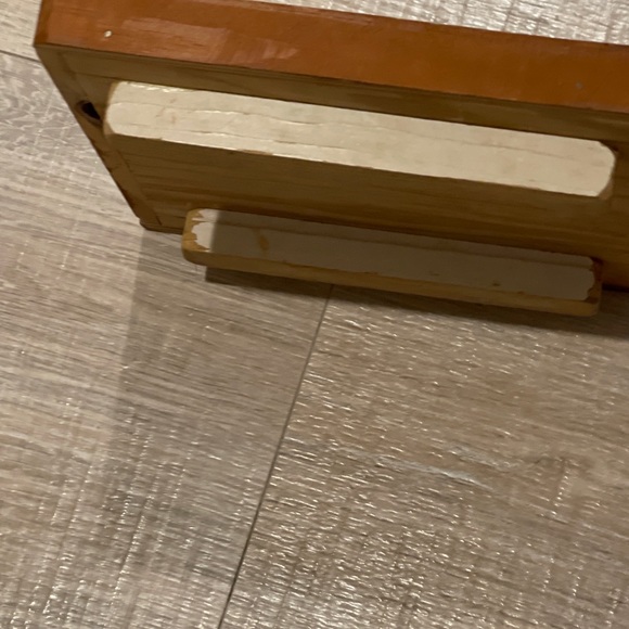 SOLD! Mid Century Modern Mosaic Tile Trivet WOOD Frame - Picture 3 of 8